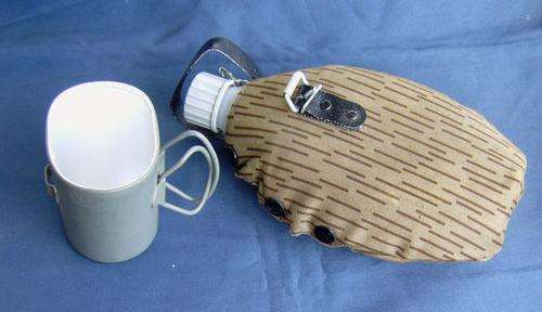 East German Army Camo Drink bottle with cup
