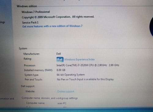 HP 8470p, intel Core i7, 8GB DDR3, 500GB HDD