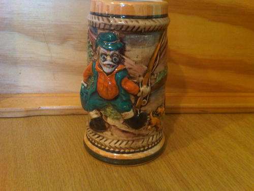 German Style Beer Mug with Embossed Design