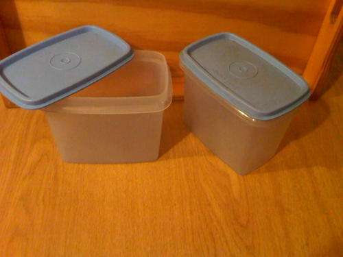 Two tupperware lunch boxes