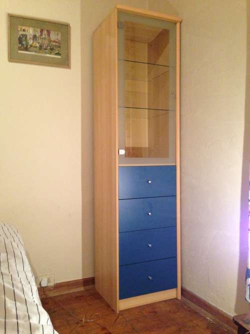 Glass Cabinet With Four Drawers