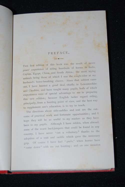 THE HORSEWOMAN A PRACTICAL GUIDE TO SIDE SADDLE RIDING BY MRS HAYES 1903