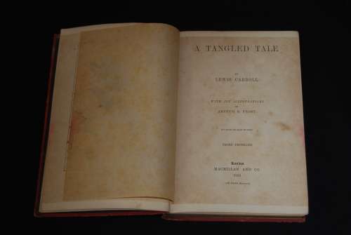 A TANGLED TALE BY LEWIS CARROLL FIRST EDITION THIRD THOUSAND PRINTING 1885