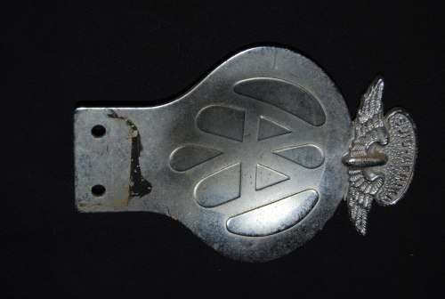 AA VINTAGE MOTOR CHROME CAR EMBLEM