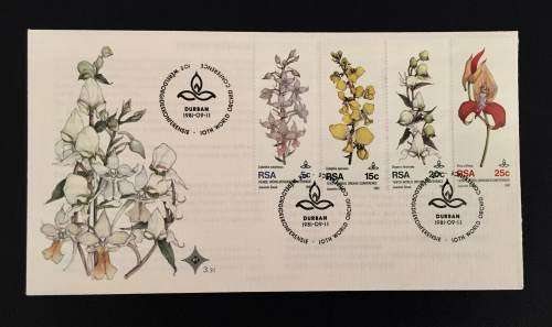 10TH WORLD ORCHID CONFERENCE FDC 3.31  DURBAN 1981