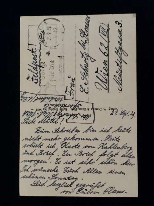 1939 FELDPOST KIEL GERMANY PHOTO POST CARD UNUSED