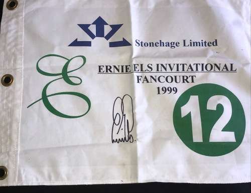 ERNIE ELS INVITATIONAL FANCOURT 1999 SIGNED PIN FLAG