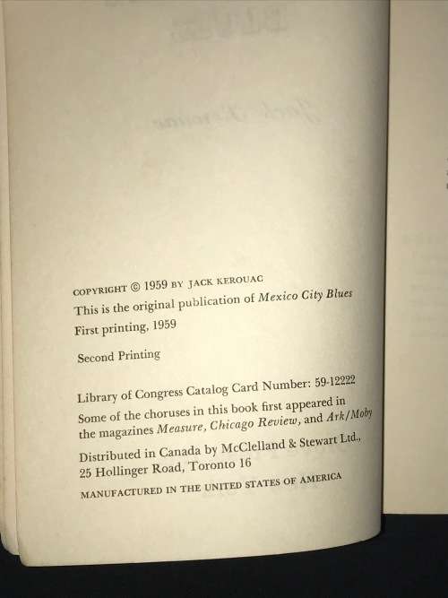 MEXICO CITY BLUES  (242 CHORUSES) BY JACK KEROUAC