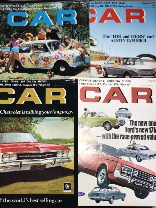 CAR MAGAZINES VINTAGE 1969 COMPLETE YEAR