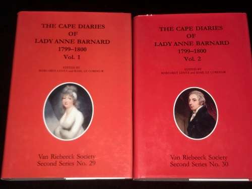 VAN RIEBEECK SOCIETY 1999 - THE CAPE DIARIES OF LADY ANNE BARNARD 2 VOLUMES