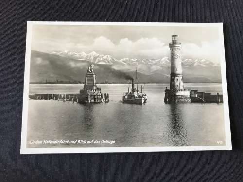 BODENSEE KART ALBER KONSTANZ.VINTAGE POSTCARD UNUSED