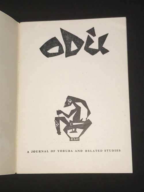 ODU A JOURNAL OF YORUBA AND RELATED STUDIES NO. 7 MARCH 1959