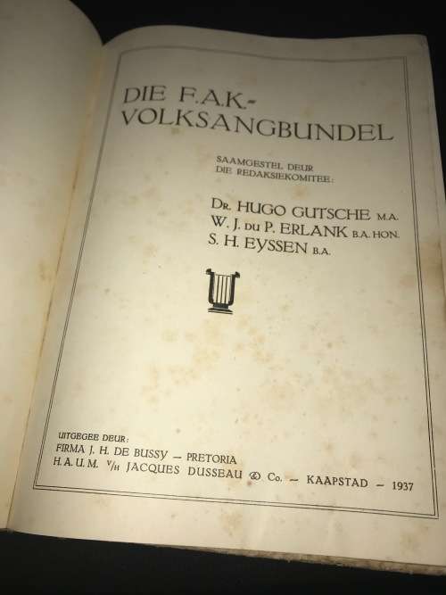 F.A.K. VOLKSANGBUNDEL VIR SUID AFRICA