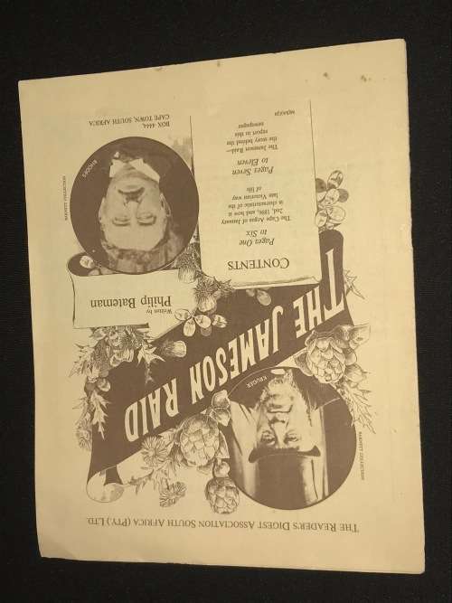 THE JAMESON RAID - READERS DIGEST ASSOCIATION SOUTH AFRICA