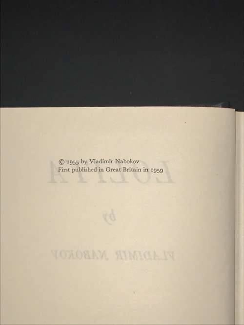 LOLITA BY VLADIMIR NABOKOV 1959 1ST UK EDITION