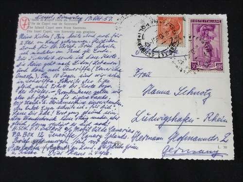 VINTAGE POSTCARD CAPRI ITALY