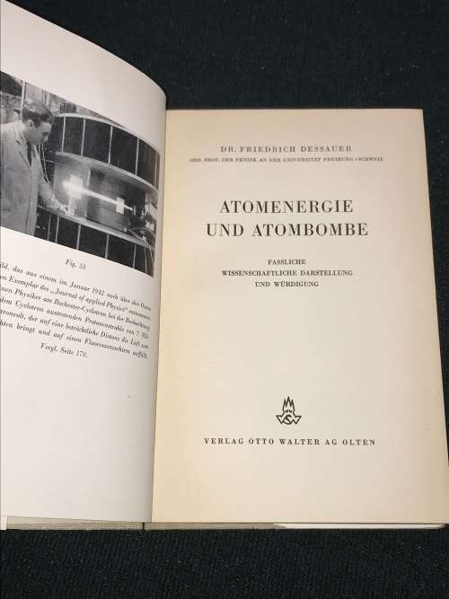 ATOMENERGIE UND ATOMBOMBE PROF. FRIEDRICH DESSAUER
