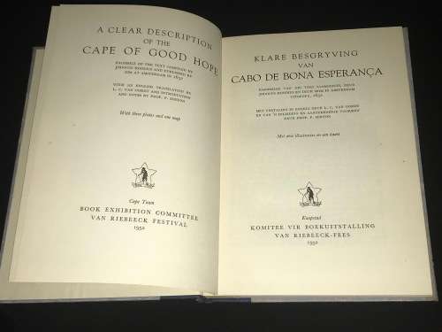 A CLEAR DESCRIPTION OF THE CAPE OF GOOD HOPE - BOOK EXHIBITION COMMITTEE VAN RIEBEECK FESTIVAL 1952