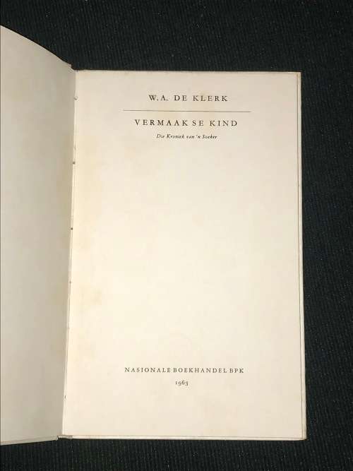 DIE SOEKENDE MENSE DEUR W.A. DE KLERK