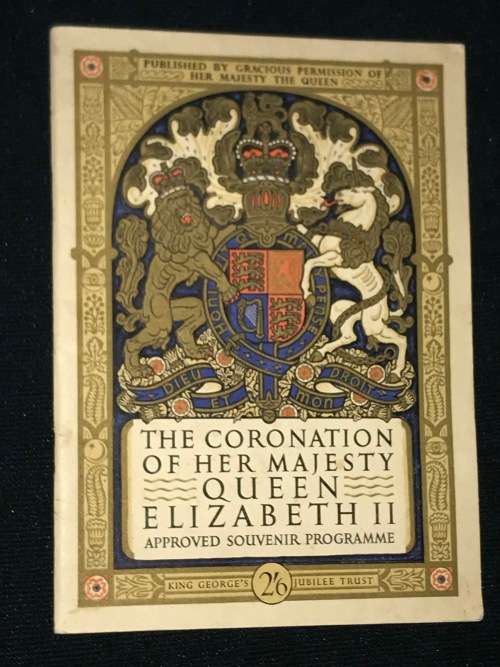 THE CORONATION OF HER MAJESTY QUEEN ELIZABETH II APPROVED SOUVENIR PROGRAMME