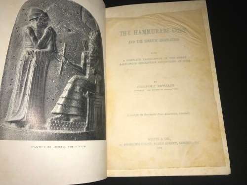 THE HAMMURABI CODE AND THE SINAITIC LEGISLATION BY CHILPERIC EDWARDS