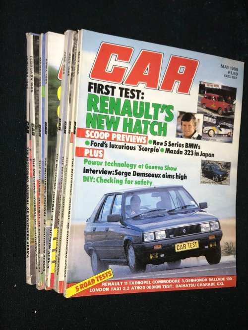 VINTAGE CAR MAGS FROM 1985 8 MAGS IN TOTAL