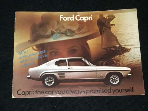 1960'S FORD CAPRI ADVERTISEMENT BOOKLET SOUTH AFRICAN COPY