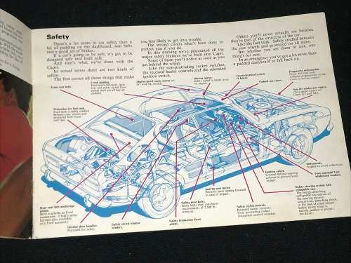 1960'S FORD CAPRI ADVERTISEMENT BOOKLET SOUTH AFRICAN COPY