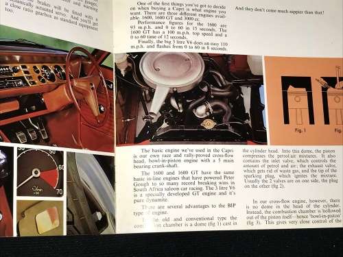 1960'S FORD CAPRI ADVERTISEMENT BOOKLET SOUTH AFRICAN COPY