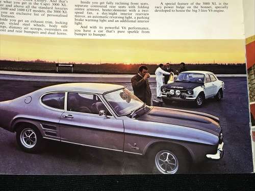 1960'S FORD CAPRI ADVERTISEMENT BOOKLET SOUTH AFRICAN COPY