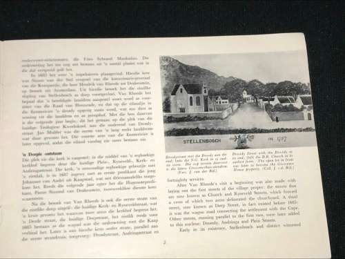 STELLENBOSCH MUSEUM BOOKLET