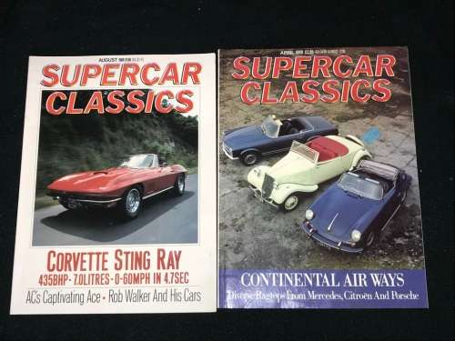 SUPERCAR CLASSICS X 2 MAGAZINES AUG 88 & APR 89