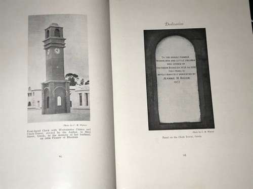 FIRST STEPS IN CIVILIZING RHODESIA BY JEANNIE M. BOGGIE 1953