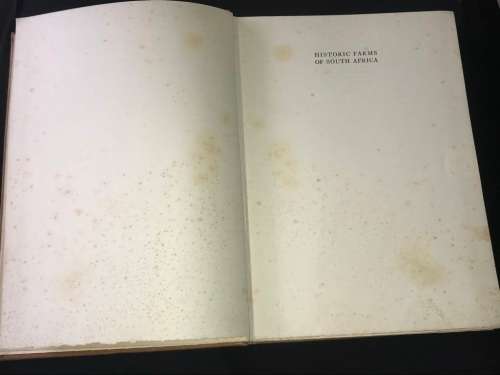 HISTORIC FARMS OF SOUTH AFRICA BY DOROTHEA FAIRBRIDGE 1931