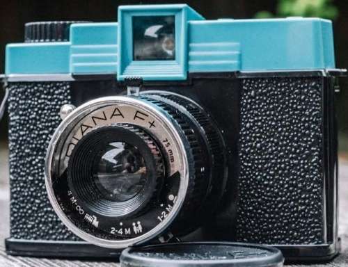 DIANA F+  CAMERA WITH FLASH, SPLITZER & LOMOGRAPHY BOOKS