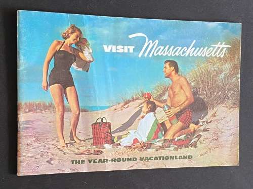VISIT MASSACHUSETTS THE YEAR-ROUND VACATIONLAND VINTAGE BROCHURE