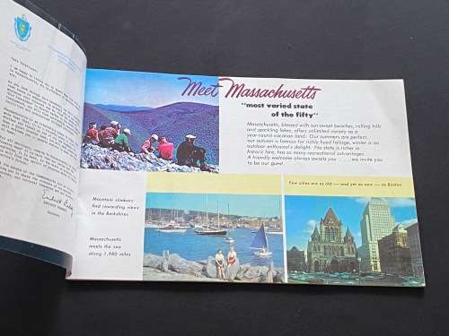 VISIT MASSACHUSETTS THE YEAR-ROUND VACATIONLAND VINTAGE BROCHURE
