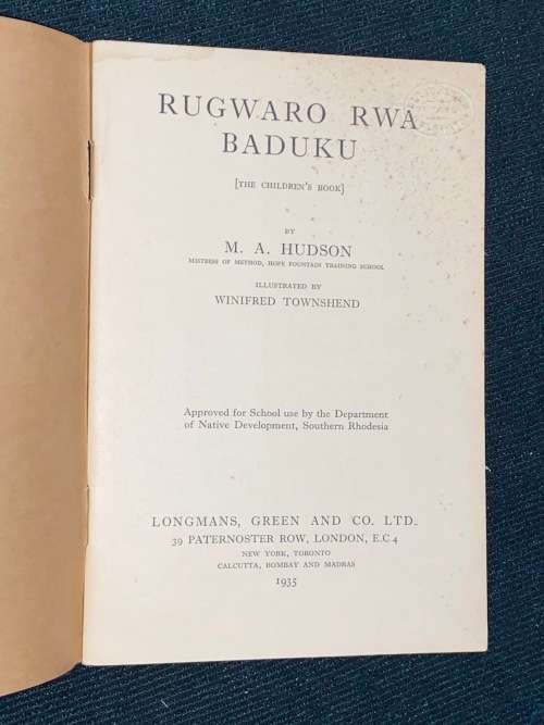 RUGWARO RWA BADUKU - SHONA PRIMER