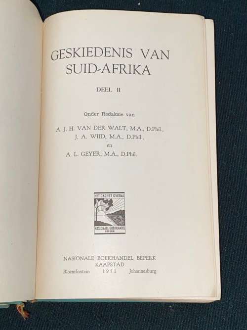 GESKIEDENIS VAN SUID-AFRIKA 2 VOLS 1951