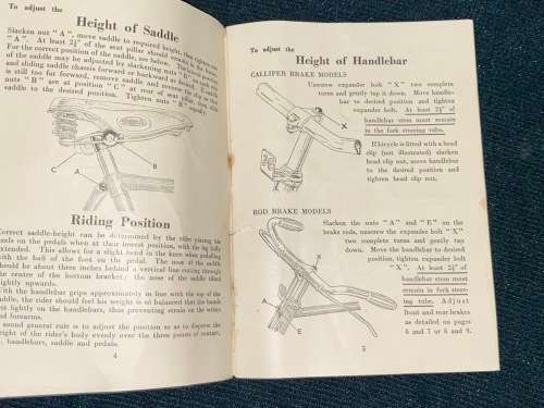 VINTAGE RALEIGH CYCLE MAINTENANCE HANDBOOK