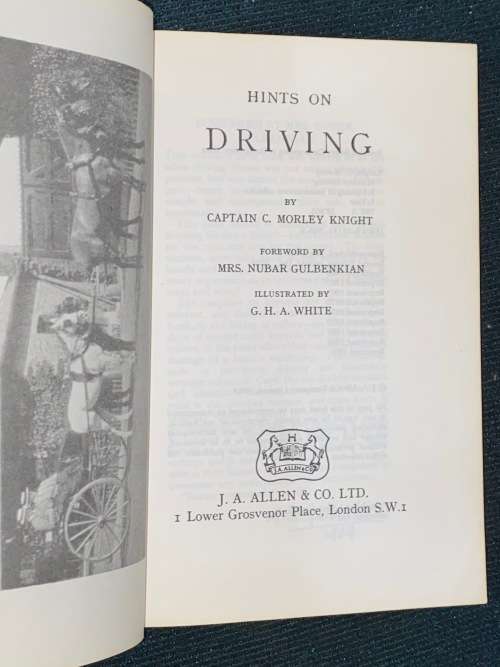 HINTS ON DRIVING BY CAPTAIN G. MORLEY KNIGHT