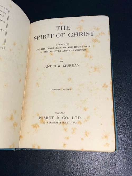 THE SPIRIT OF CHRIST BY ANDREW MURRAY