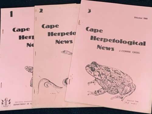 CAPE HERPETOLOGICAL NEWS NO. 1, 2, 3