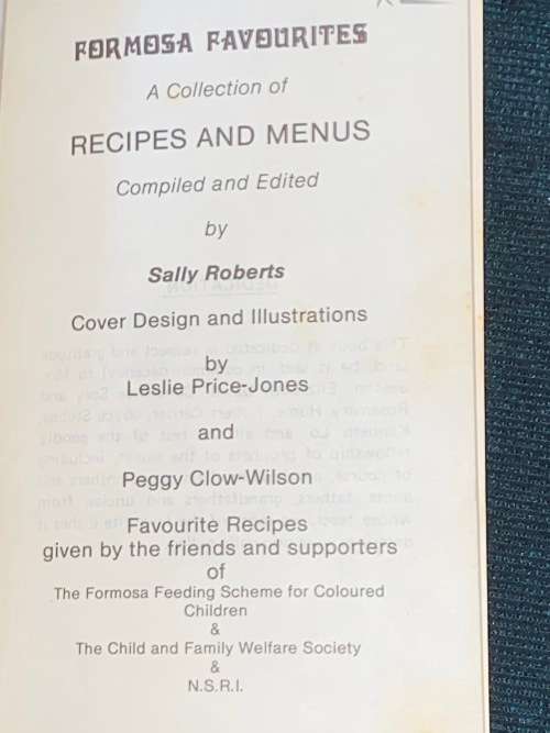 FORMOSA FAVOURITES RECIPE BOOK - KNYSNA