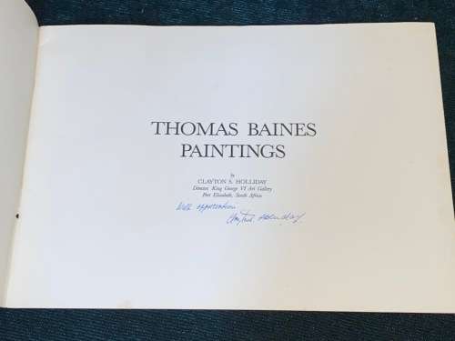 THOMAS BAINES PAINTINGS KING GEORGE VI ART GALLERY PORT ELIZABETH BY CLAYTON HOLLIDAY SIGNED