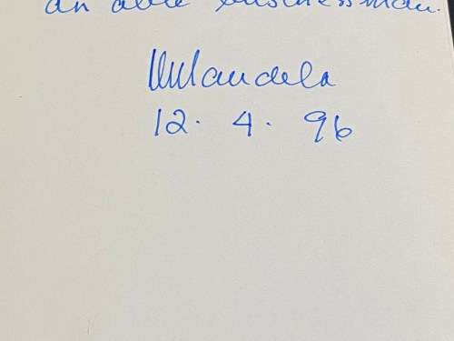 LONG WALK TO FREEDOM BY NELSON MANDELA SIGNED