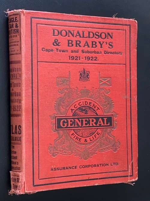 DONALDSON & BRABY`S CAPE TOWN AND SUBURBAN DIRECTORY 1921-1922