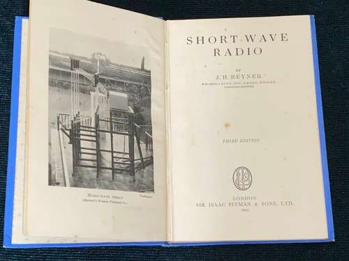 SHORT WAVE RADIO BY J.H. REYNER 1942