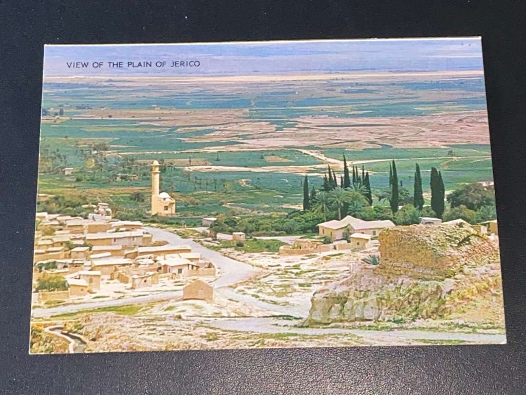VINTAGE VIEW OF THE PLAIN OF JERICO ISRAEL POSTCARD