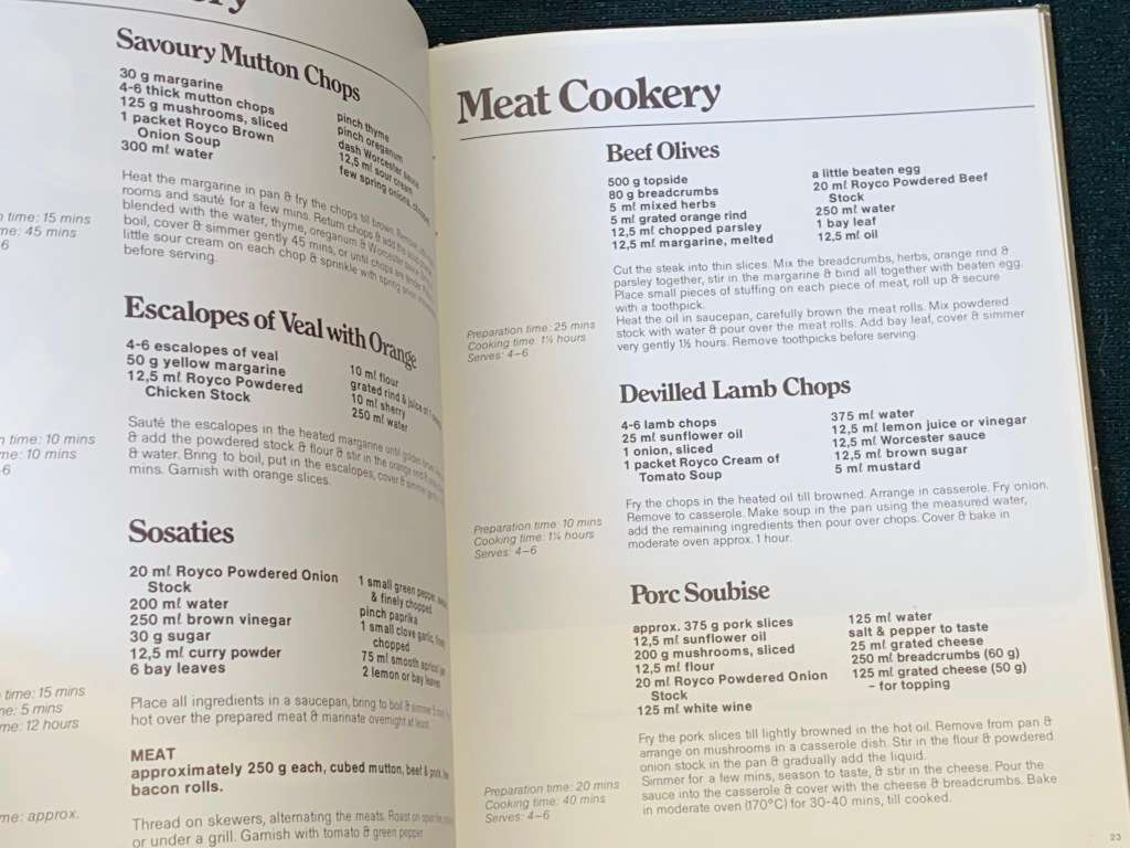 ROYCO GOOD TASTE COOKBOOK